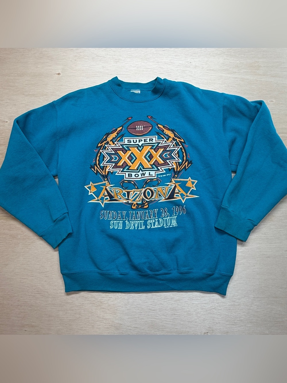 VINTAGE 1996 NFL SUPER BOWL XXX CREWNECK SWEATSHIRT cowboys